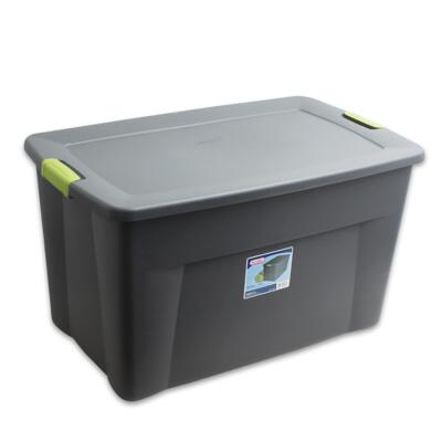 sterilite 35-gal gray latch tote box with cover -- 4 per case