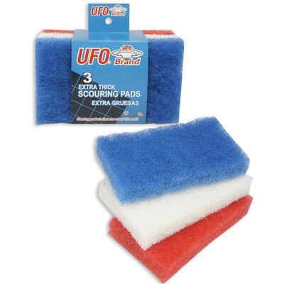 3pk ufo extra thick scouring pads -- 48 per case