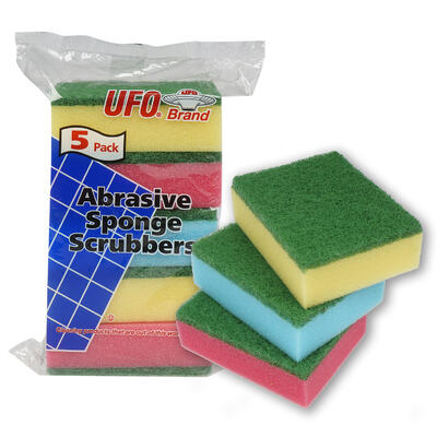 5 pack ufo abrasive sponge scrubbers -- 48 per case