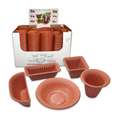 paragon mixed style planter display - orange -- 660 per case