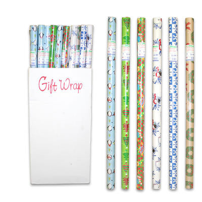 40sqft christmas gift wrap - asst -- 66 per case