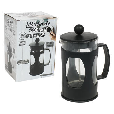 coffee press- black- 20oz -- 18 per case