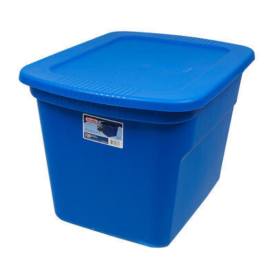 sterilite marine blue tote box - 18 gal. -- 8 per case