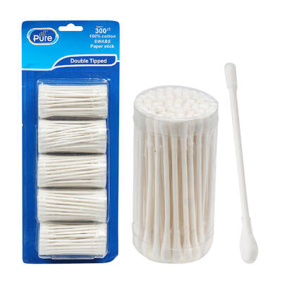 300ct double tipped cotton swab -- 48 per case