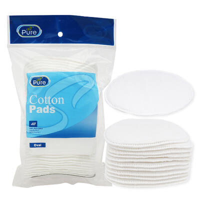 40ct oval cotton pads- white -- 24 per case