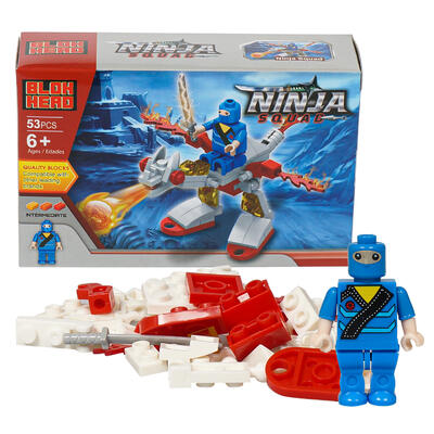 53 piece blok head ninja squad playset -- 24 per case