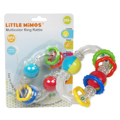 ring rattle- multicolor -- 24 per case