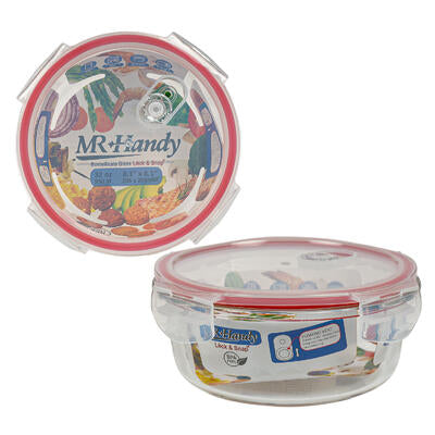 round glass food container- 32oz -- 12 per case