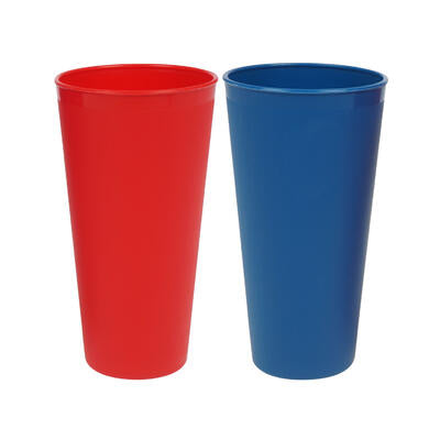 plastic tumbler- 12oz- 2 assortments -- 12 per case