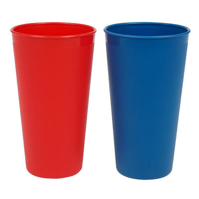 plastic tumbler- 20oz- 2 assortment -- 12 per case