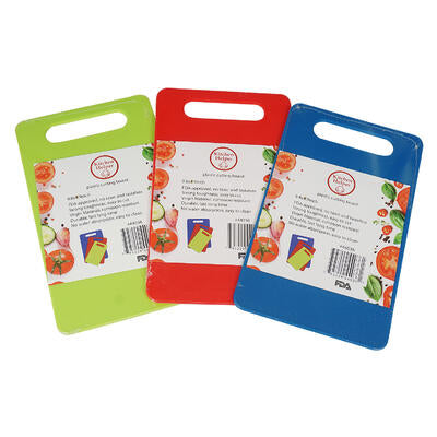 plastic cutting board- 10 l x 5.8 w- 3 assortments -- 48 per case