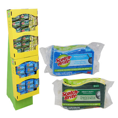 3 pack scotch brite scrub sponge- 2 assortments -- 66 per case