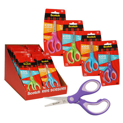 kids soft touch scissors- 4 assortments -- 36 per case