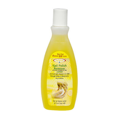 lemon nail polish remover- 8oz -- 24 per case