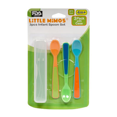 3 piece spoon set w case- assorted colors -- 48 per case