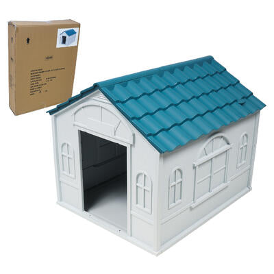 2- tone plastic dog house- 32 -- 1 per case