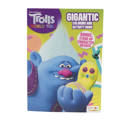 192 page trolls world tour jumbo coloring book -- 12 per case