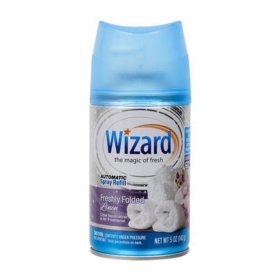 wizard freshly folded linen air freshener- 5oz -- 12 per case