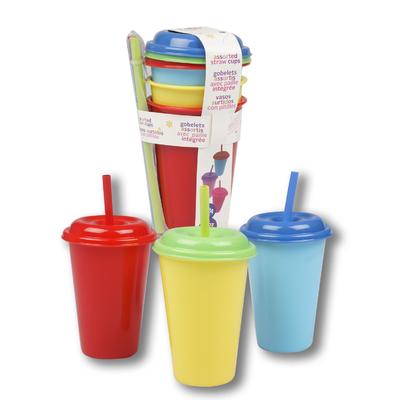 3 pack plastic tumbler set- 12oz- 3 assortments -- 24 per case