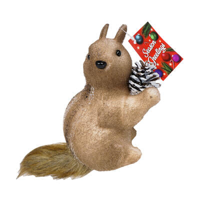 squirrel w pine cone- 6 h -- 24 per case