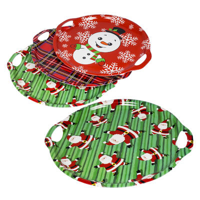 christmas platter- 14.5 d- assortments -- 48 per case