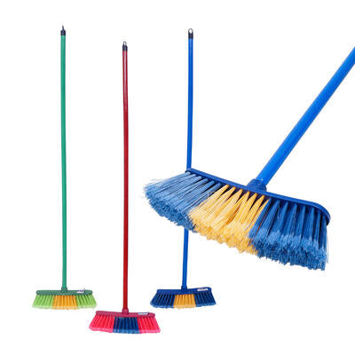 wooden handle broom- 47.2 - 3 assortments -- 48 per case