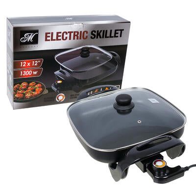 electric non- stick skillet- 12 - black -- 4 per case