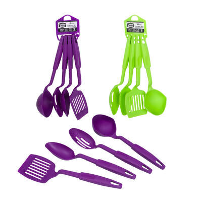 kitchen and co 4 pc plastic kitchen tools- assorted -- 72 per case