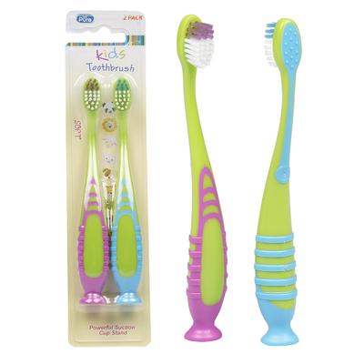 2pc toothbrushes for kids- 2 assorted colors -- 48 per case