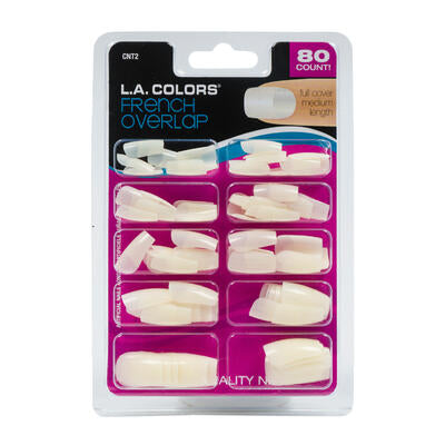 80ct l.a. colors french overlap nails -- 144 per case