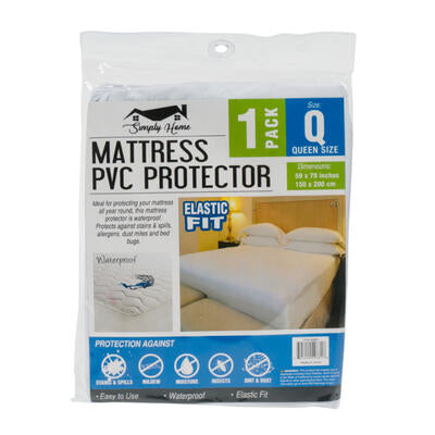 queen size mattress protector- white -- 24 per case