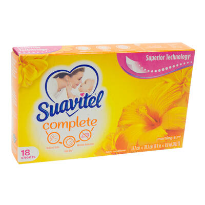 18ct suavitel complete dryer sheet -- 15 per case