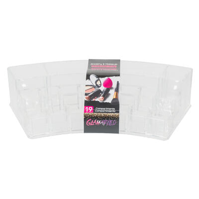 cosmetic organizer- 11.2 - clear -- 12 per case