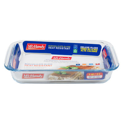 rectangular clear glass baking pan- 1l -- 12 per case