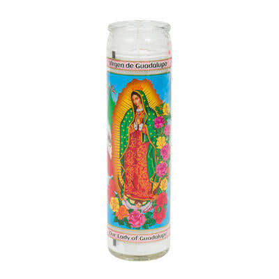 virgen de guadalupe candle- 8 -- 12 per case