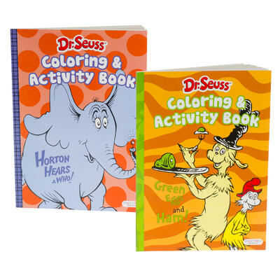 80 pg dr. seuss coloring and activity book- 2 asst -- 24 per case