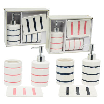 3 piece bathroom set- 2 assortments -- 12 per case