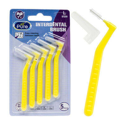 5 pack interdental brush w caps- large -- 48 per case