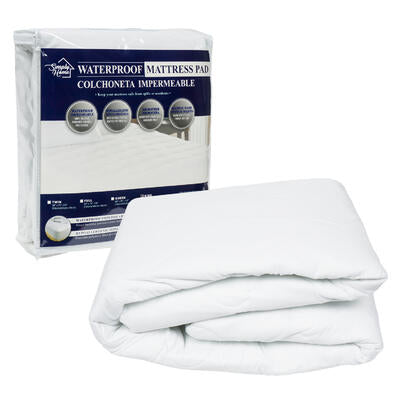 king sized waterproof mattress pad- white -- 6 per case