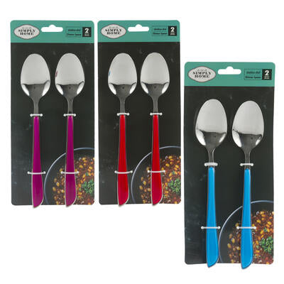 2pc stainless steel spoon set- assortments -- 48 per case