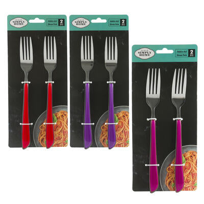 2pc stainless steel fork set- assortments -- 48 per case