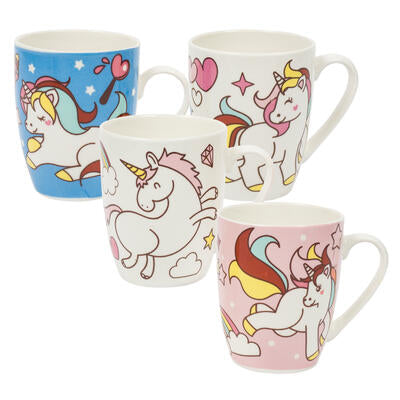 ceramic unicorn mug- 12.6oz- 4 assortments -- 48 per case