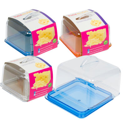 plastic butter and cheese saver- 3 assortments -- 16 per case