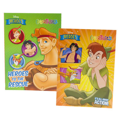 80pg disney heroes coloring book- 2 assortments -- 36 per case