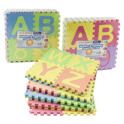 36pcs number and alphabet foam mat set- asst. -- 12 per case