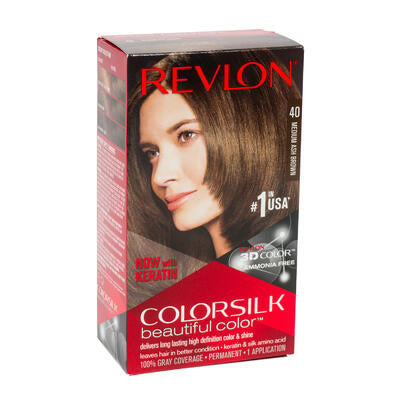 revlon colorsilk hair color- medium ash brown- 40 -- 12 per case