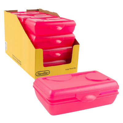 pencil box- pink -- 12 per case