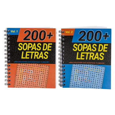 256pg spanish spiral word search puzzle book -- 36 per case