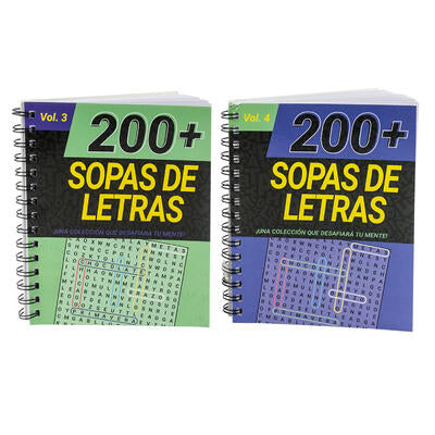 256pg spanish spiral puzzle book- 2 assortments -- 36 per case