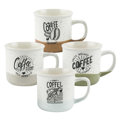 11oz 2-tone enamel mugs - 4 assortments -- 48 per case